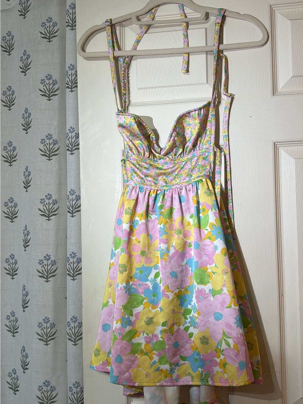 For Love & Lemons Floral Sundress in Pink, Yellow & Blue